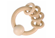 Heimess four rings natural rattle